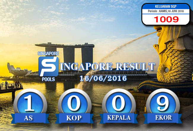 HASIL SINGAPORE POOL – KAMIS 16 JUNI 2016